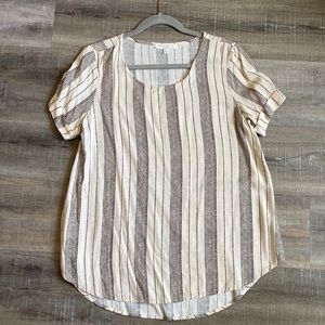 Short Cap Sleeve Blouse Top